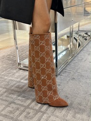  - Gucci Bombshell Over-the-Knee Boots  - camel