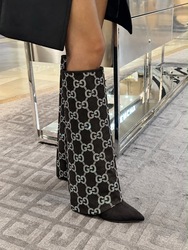  - Gucci Bombshell Over-the-Knee Boots  - black